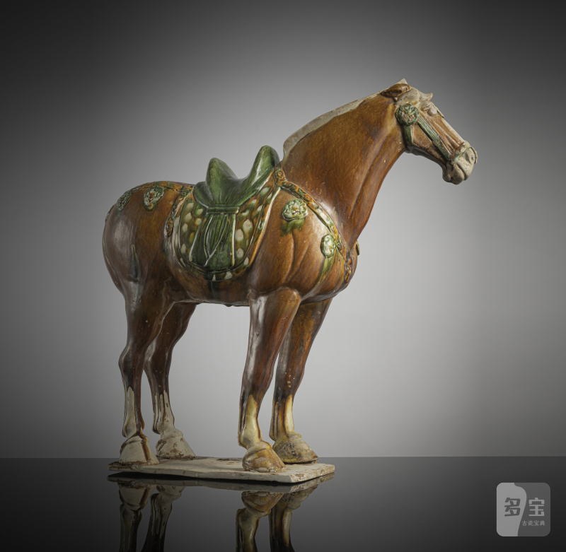 A fine 'sancai' -glazed earthenware horse - 图2